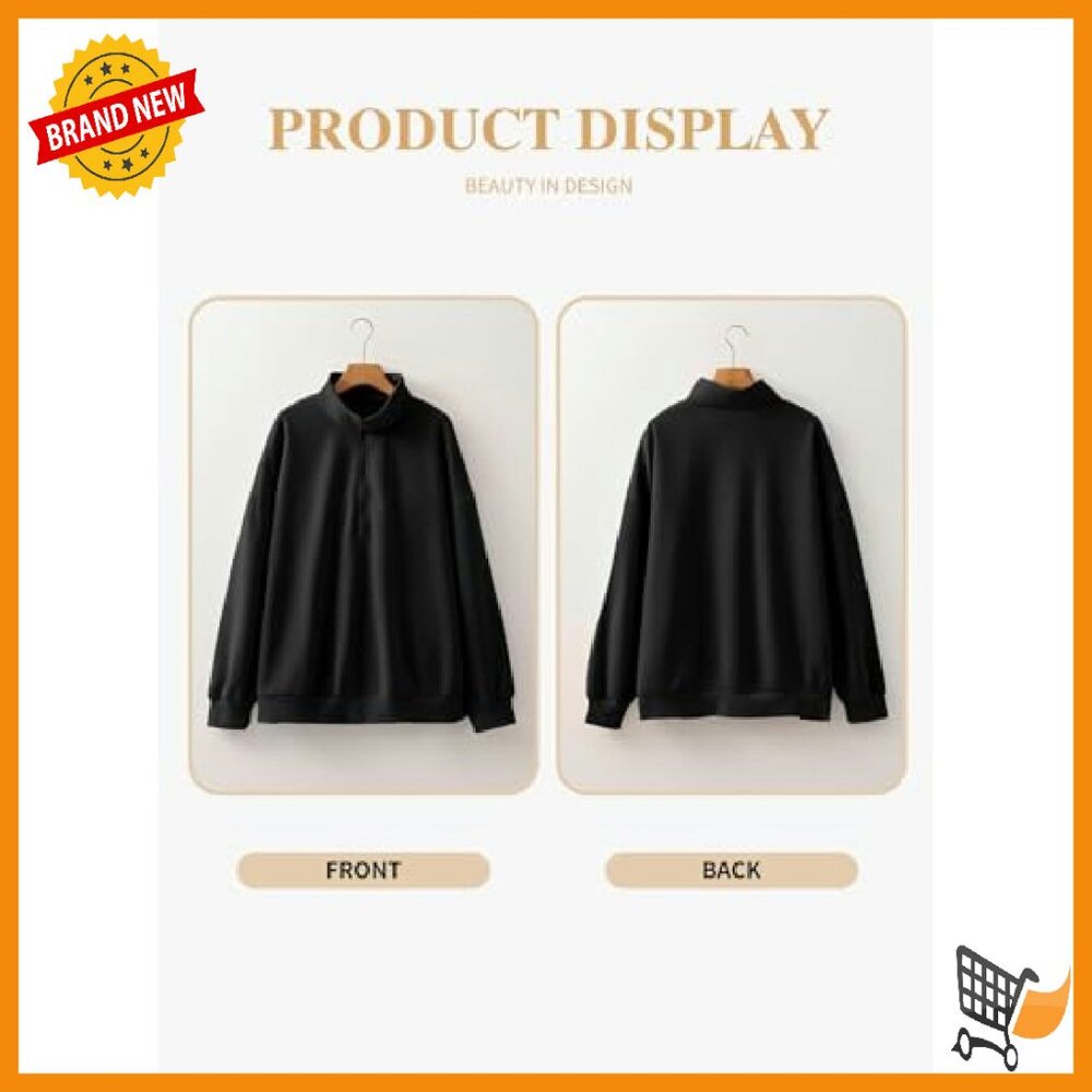Plus Size Half Zip Pullover Sweatshirt Women's Th… - image 5